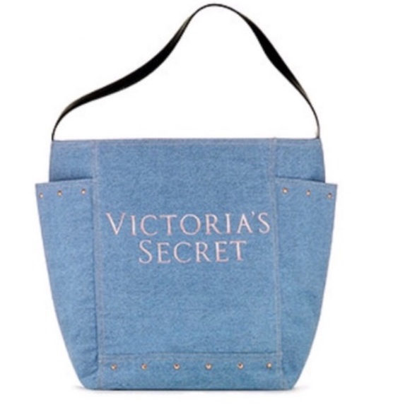 VICTORIA’S SECRET Denim Tote Bag *NEW* - Picture 2 of 2